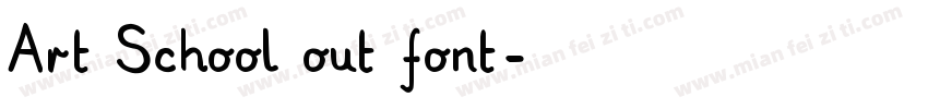 Art School out font字体转换